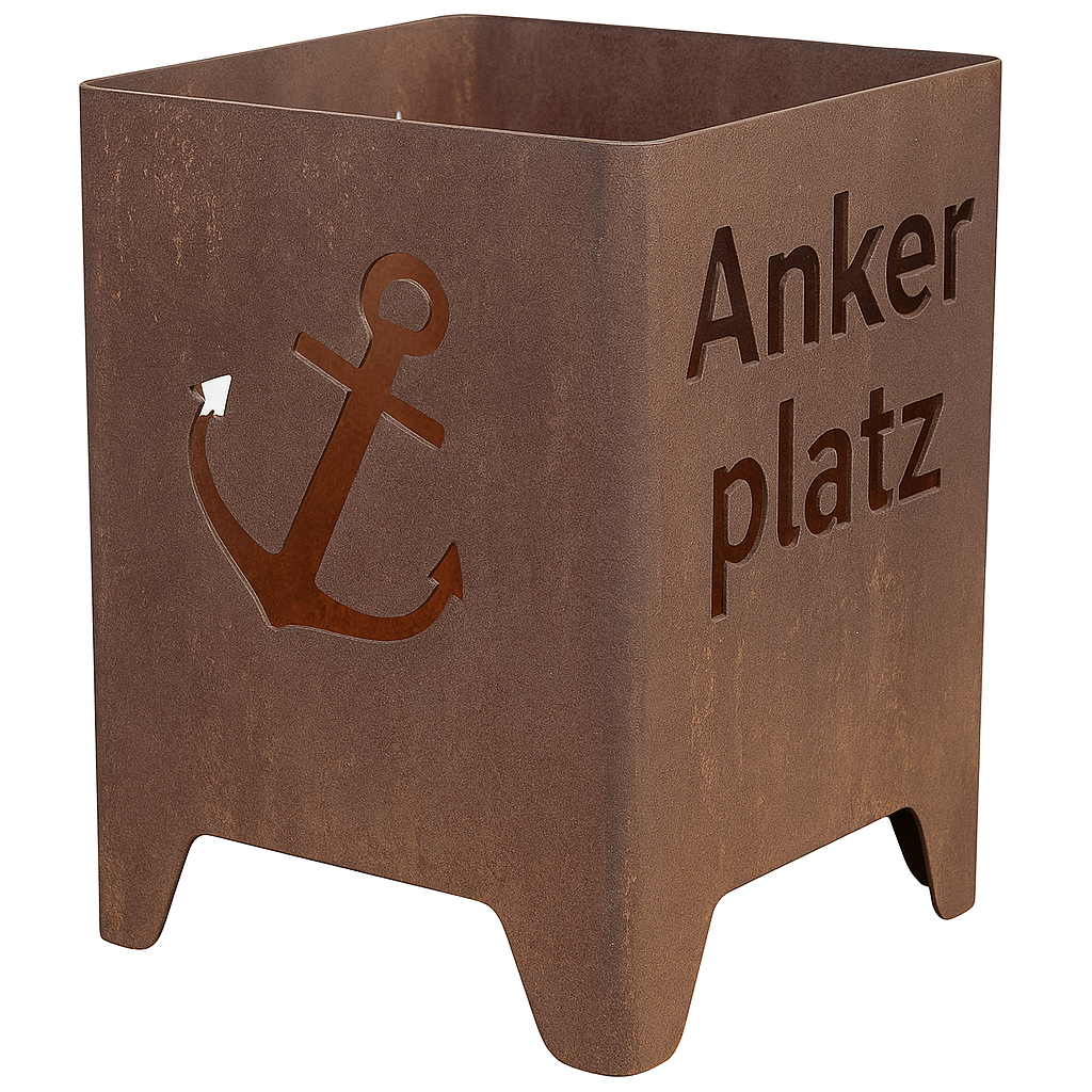 Mini - Feuerkorb Ankerplatz - Anker inkl. Partylicht