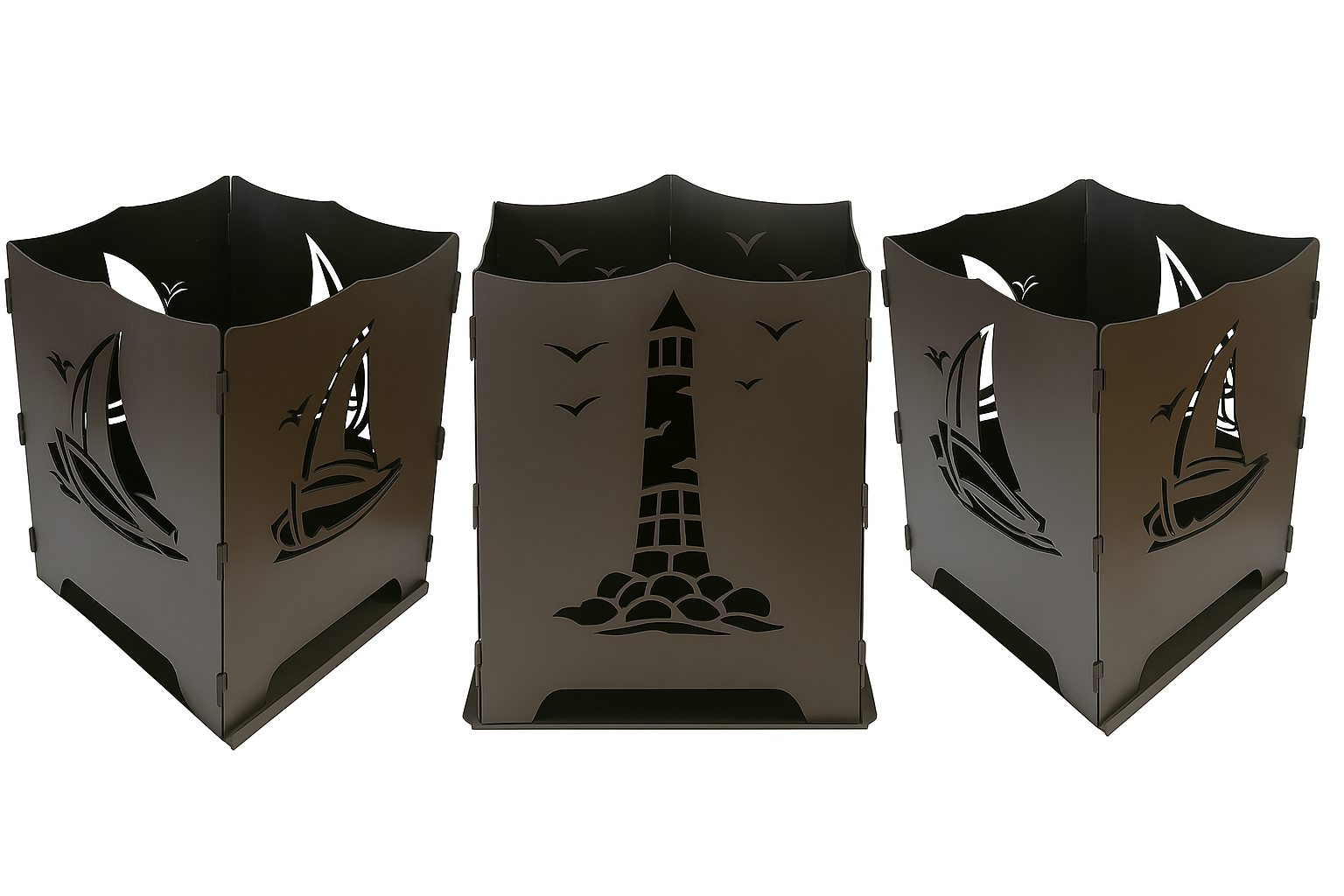 Feuerkorb Segelboot Leuchtturm Sylt 50cm