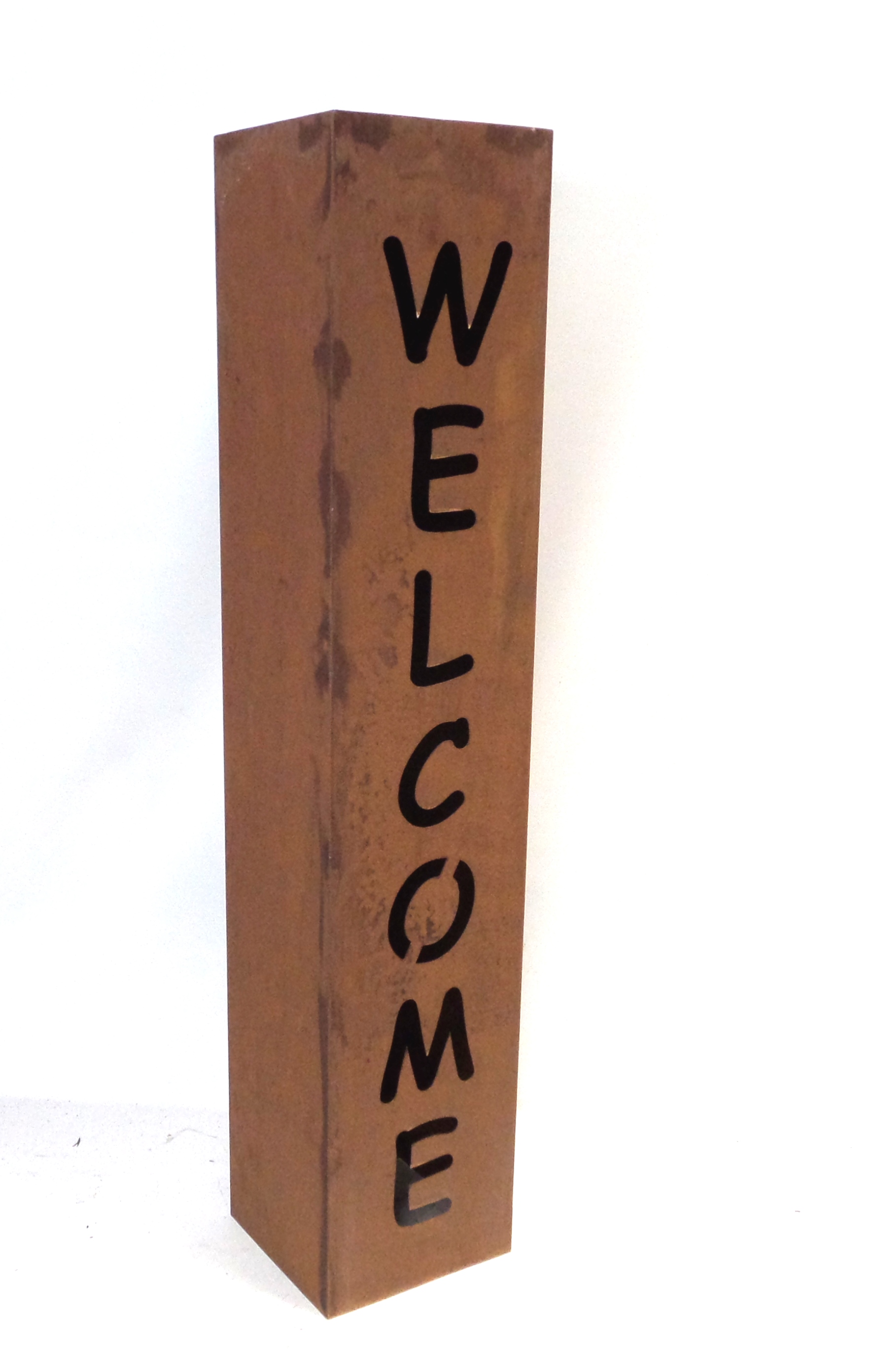 Saeule-Welcome-modern_1 Edelrost Säule Welcome comic