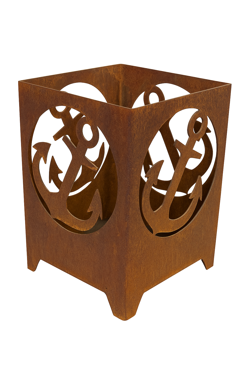 Mini - Feuerkorb Anker im Kreis inkl. Partylicht