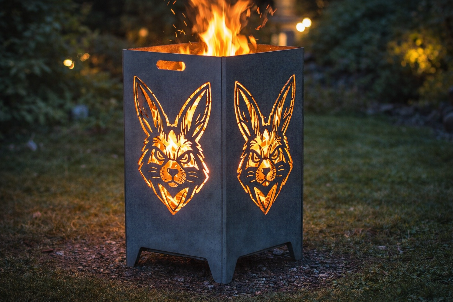Feuerkorb Hase mit Griffmulden 75cm
