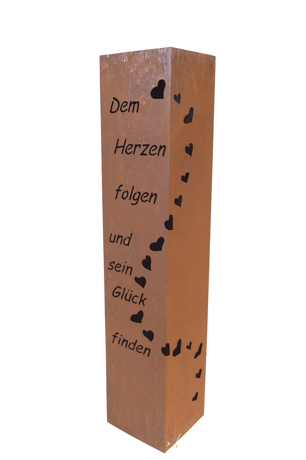 Edelrost Säule Dem Herzen folgen...
