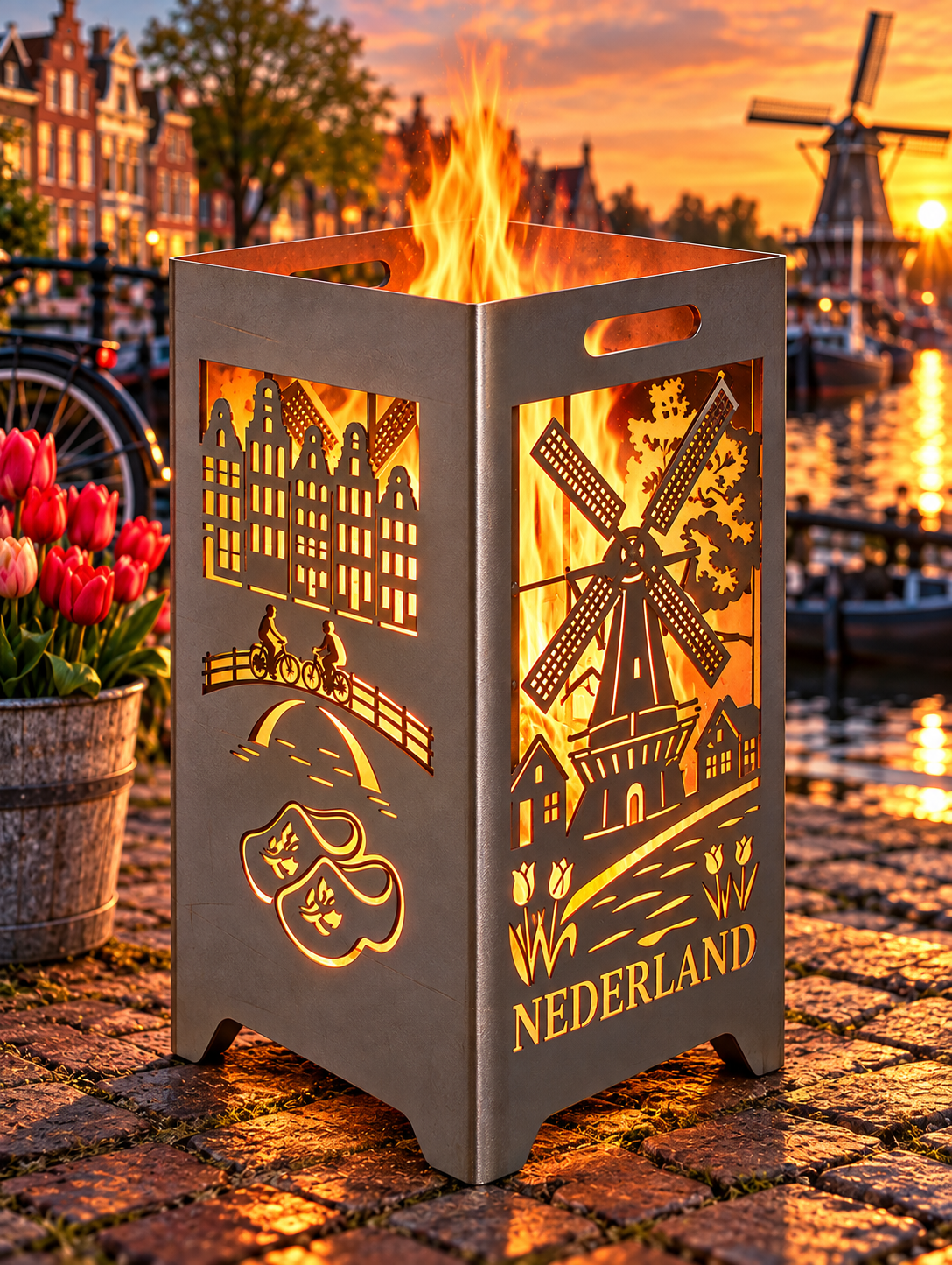 Feuerkorb Nederland Dutch 75cm mit Griffmulden