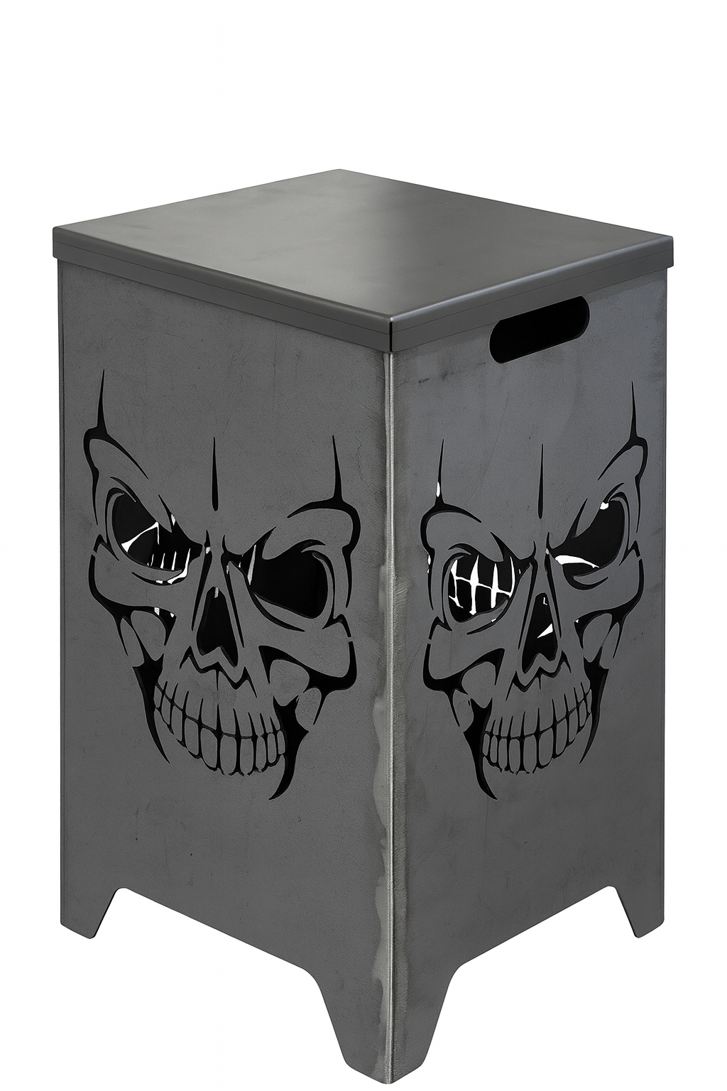 Feuerkorb Skull Totenkopf Jim inkl. Aschewanne 75cm und Griffmulden