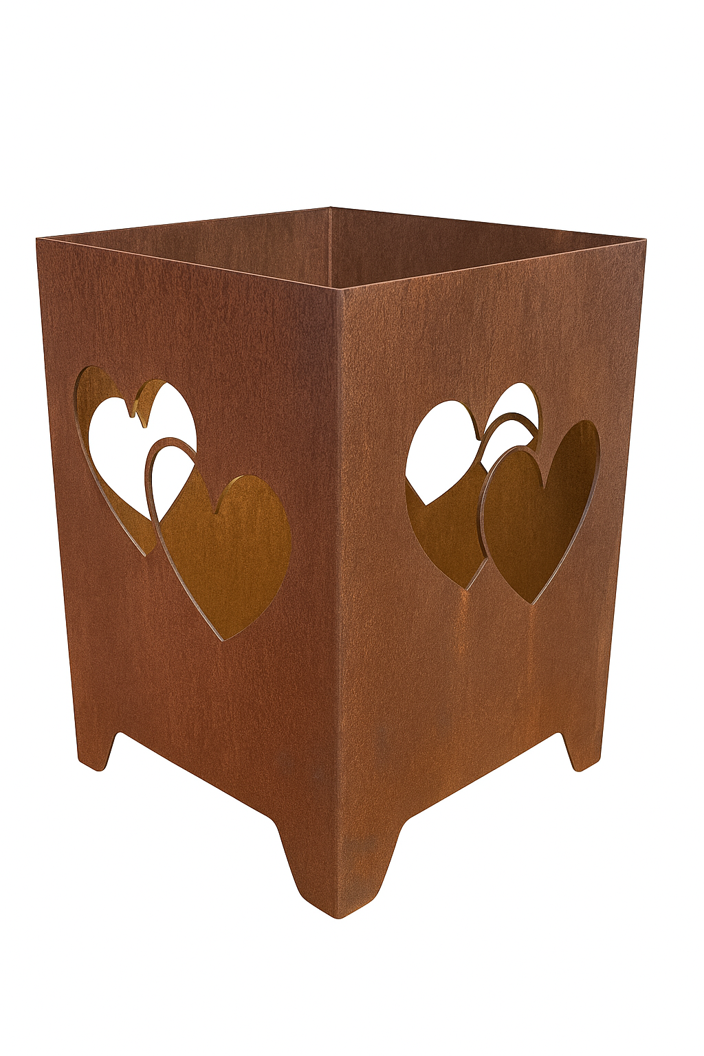 Mini - Feuerkorb Doppelherz inkl. Partylicht