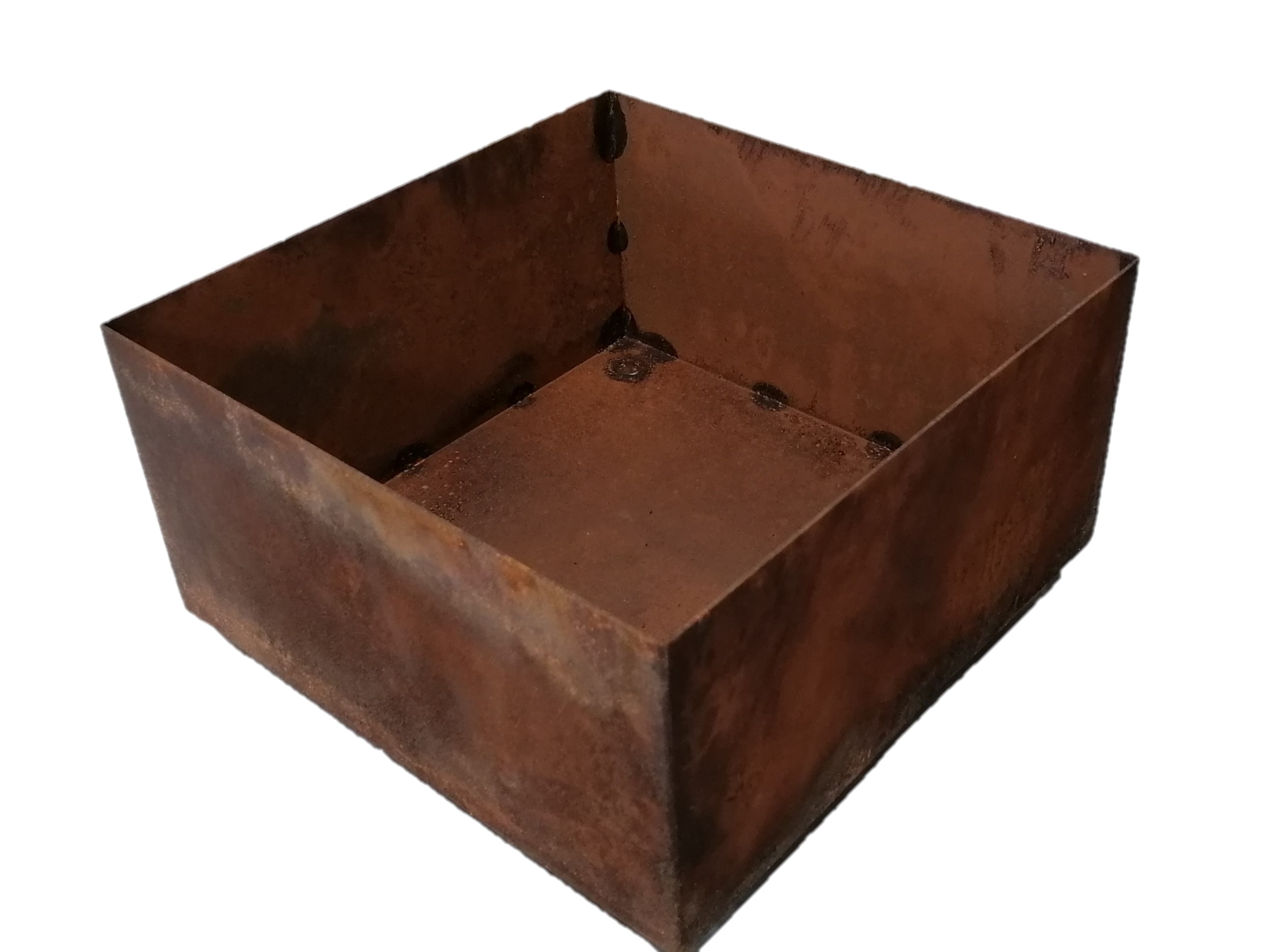 Kubus_1_204294 Edelrost Schale 20 x 20 cm Kubus klein