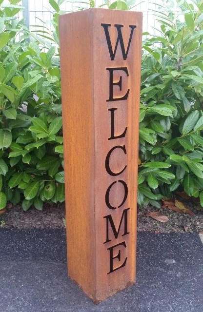 WELCOME-Saeule_01 Edelrost Säule WELCOME Standard