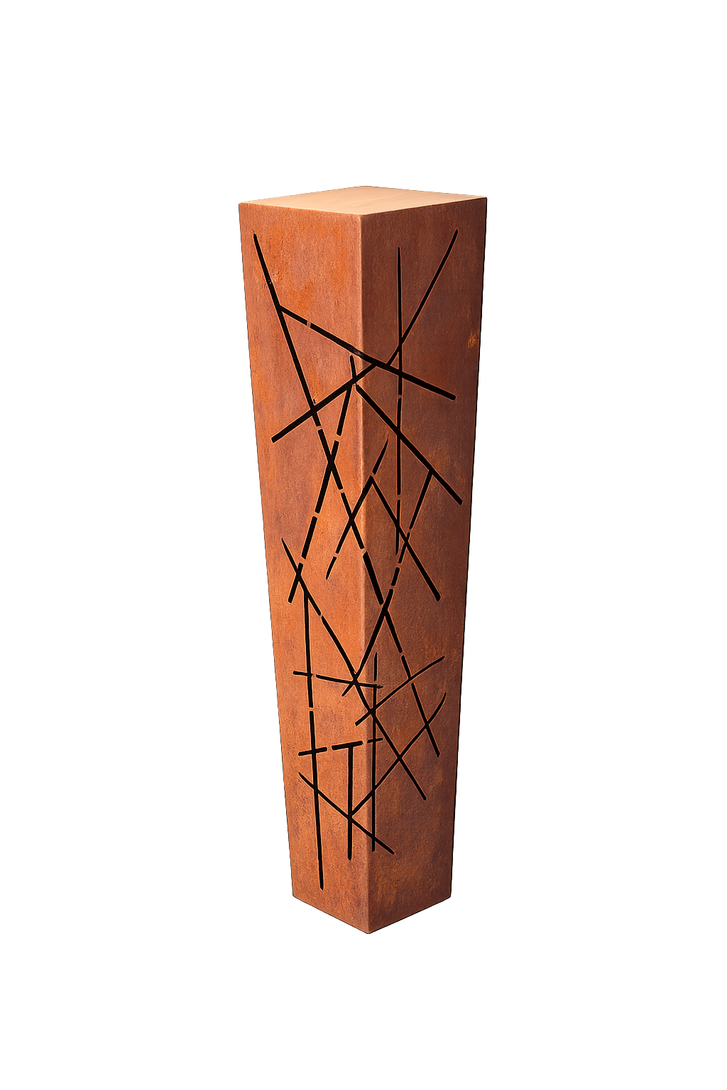 Edelrost Säule Risse abstrakt