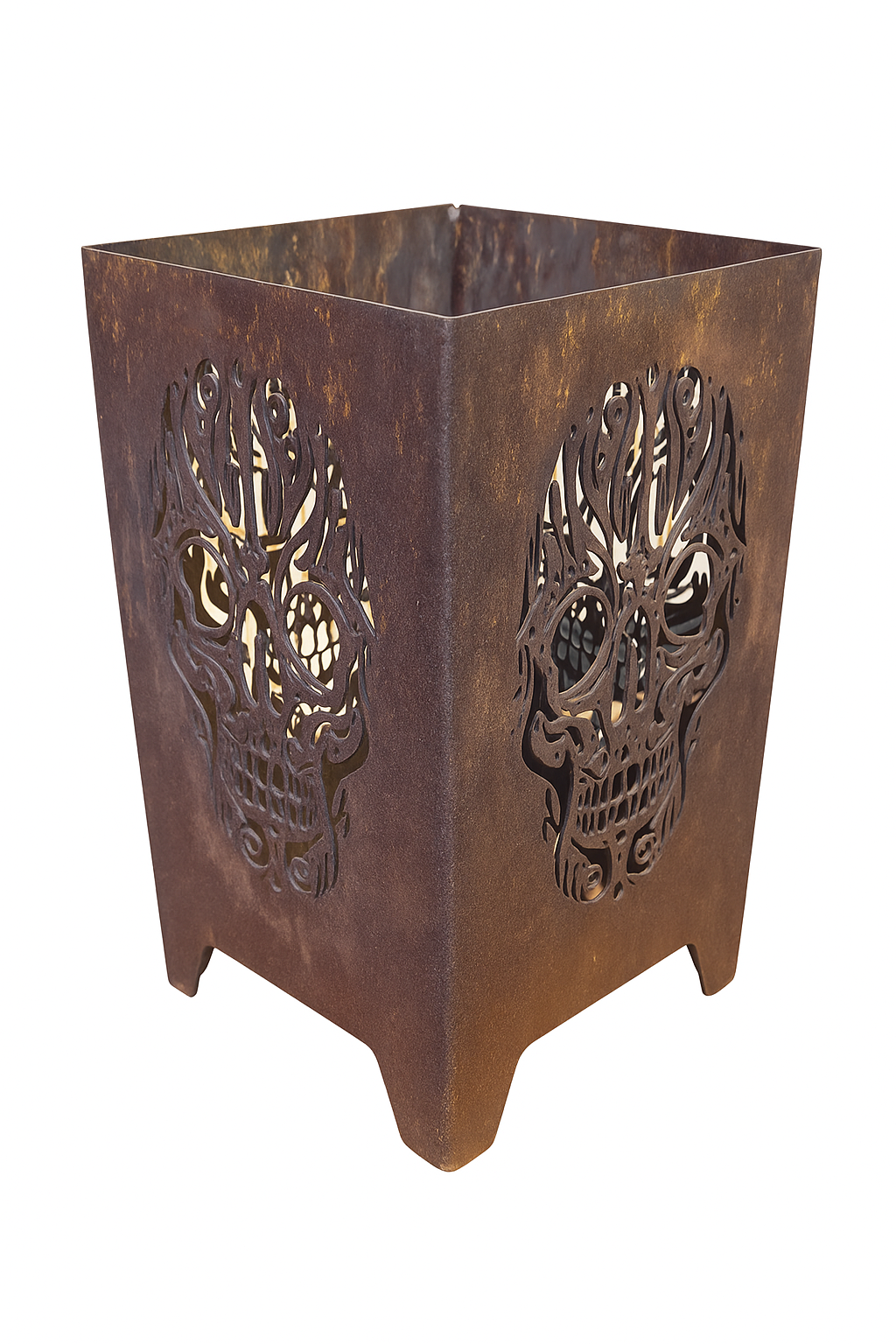 Mini - Feuerkorb Totenkopf Skull inkl. Partylicht