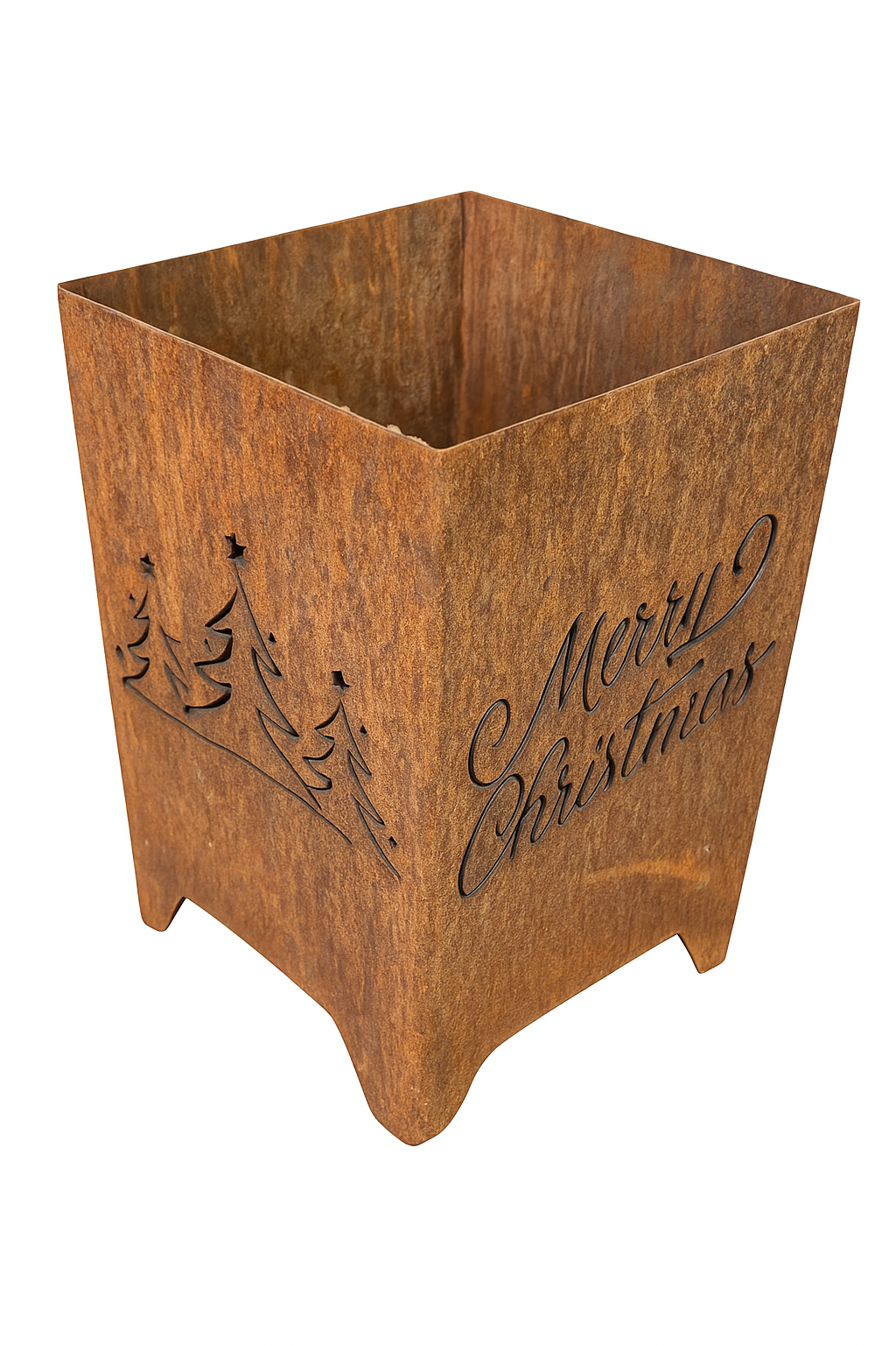 Mini - Feuerkorb Merry Christmas Tanne