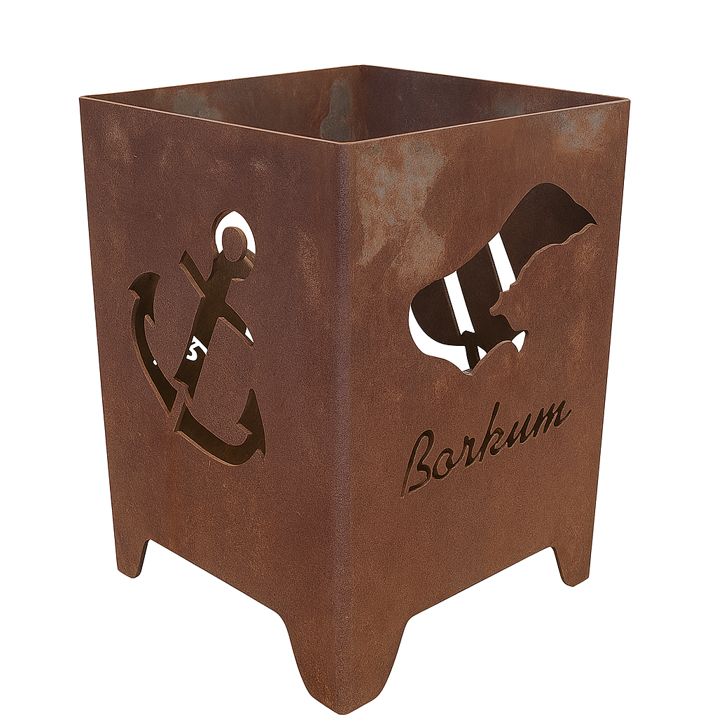 Mini - Feuerkorb Anker-Insel-Borkum inkl. Partylicht