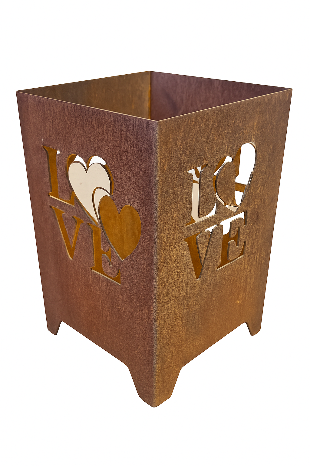 Mini - Feuerkorb LOVE inkl. Partylicht