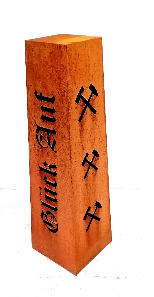 Rostsäule konisch Glück Auf...100cm