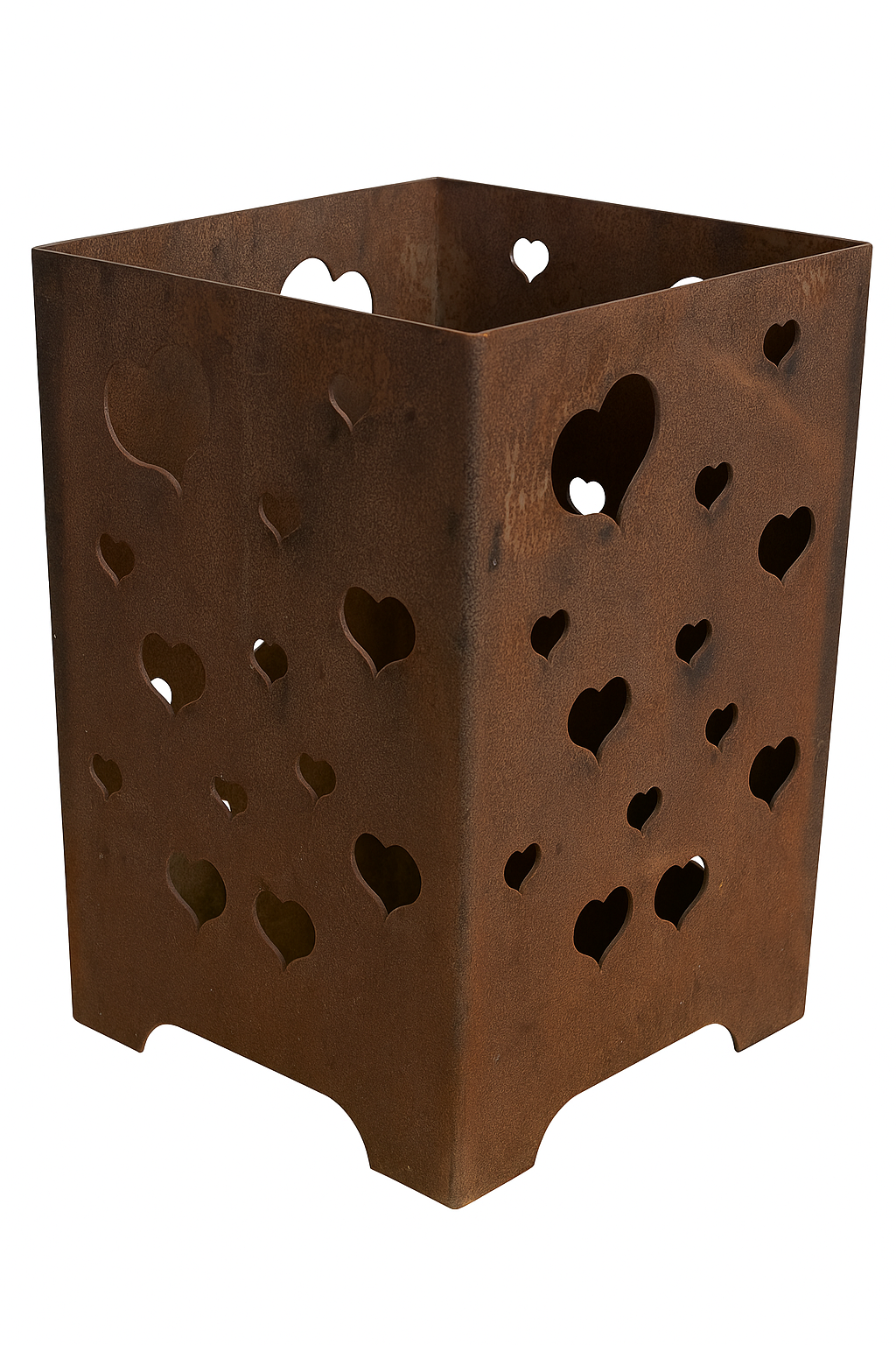 Mini - Feuerkorb Herzen-Herzen inkl. Partylicht