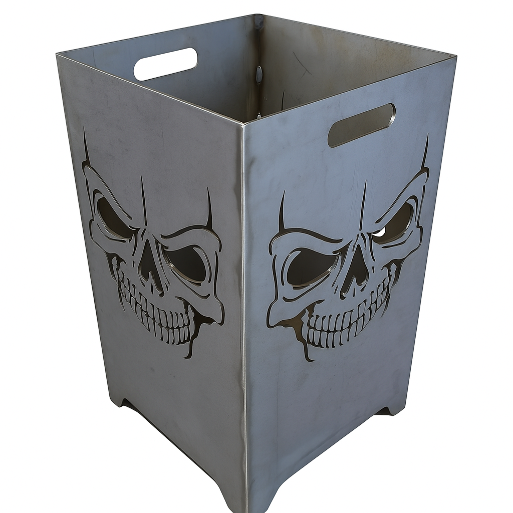 Feuerkorb Totenkopf Jim 75cm mit Griffmulden