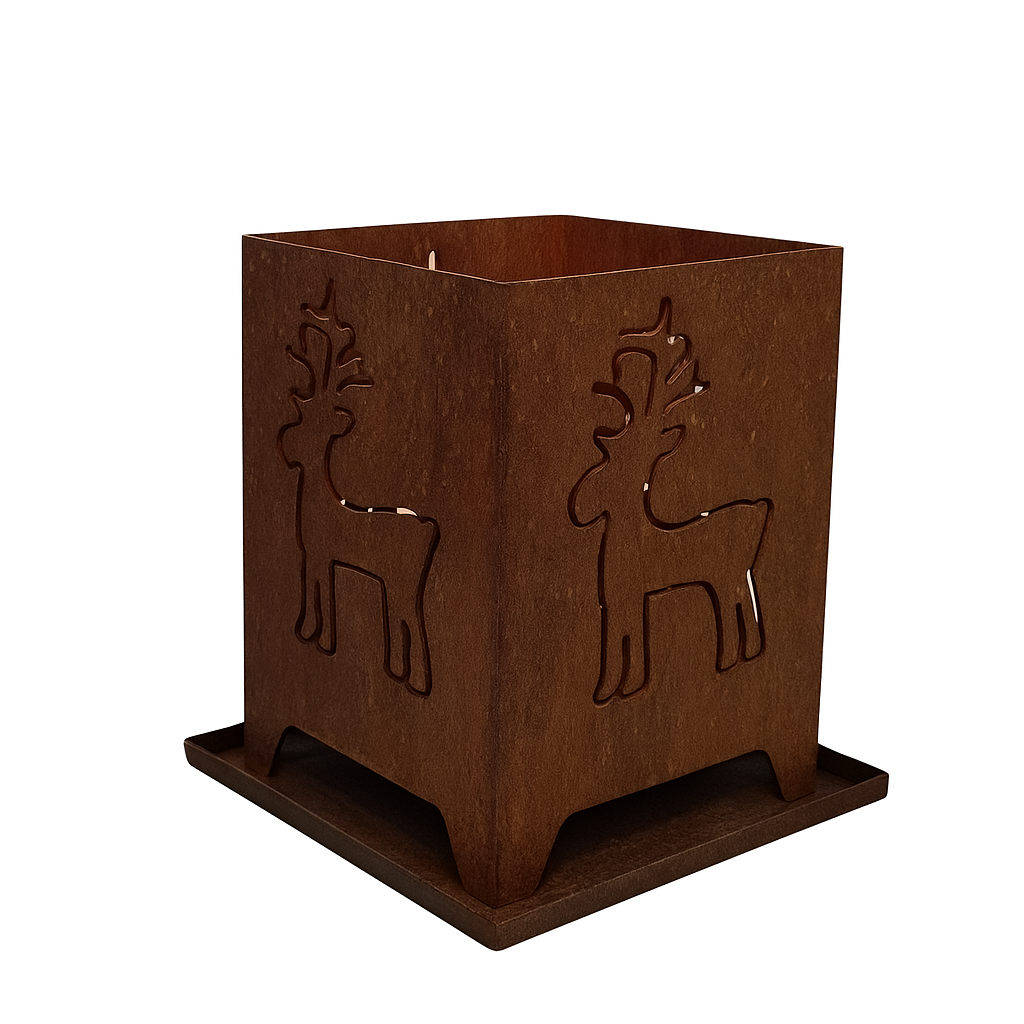 Mini - Feuerkorb Elch inkl. Partylicht