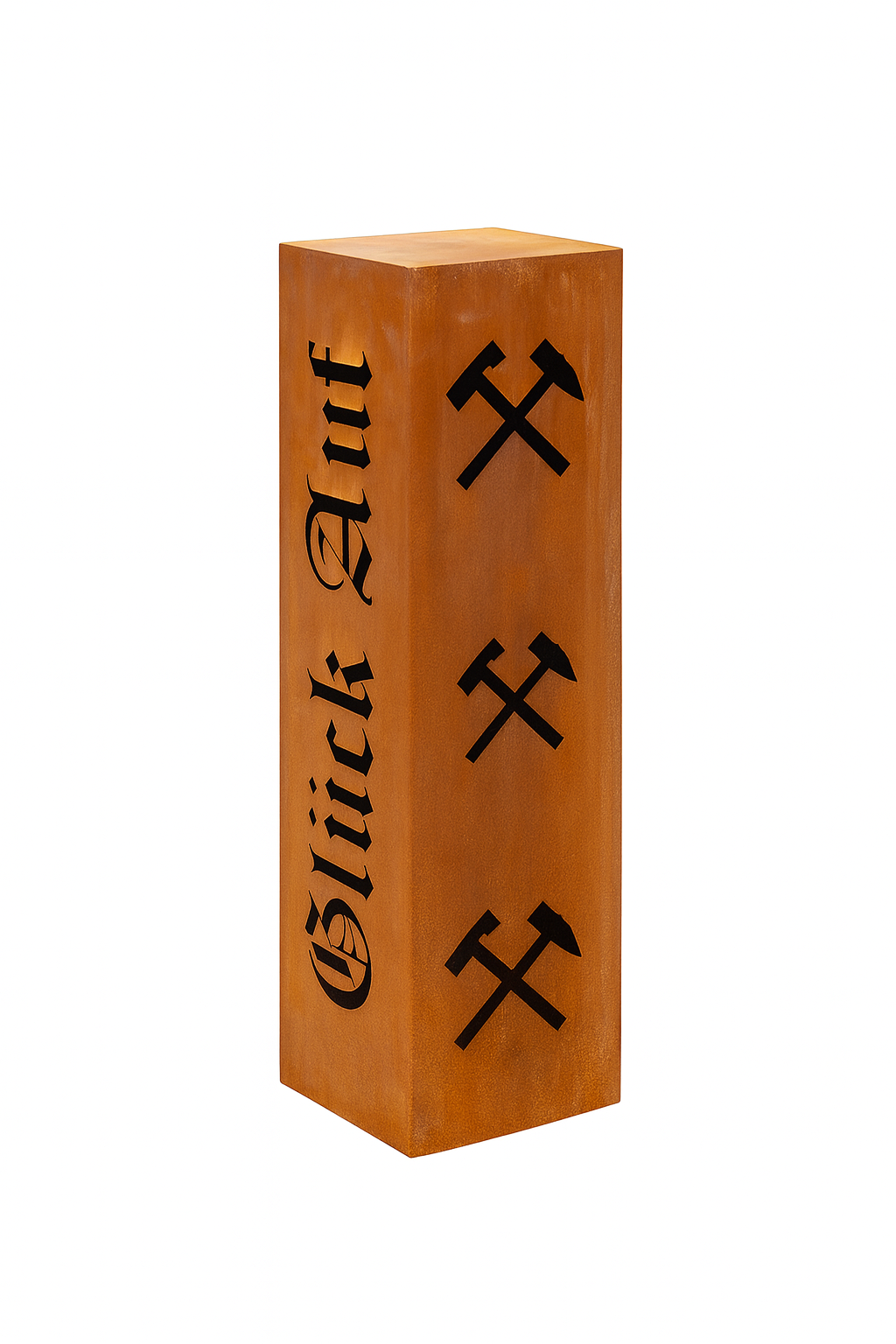 Edelrost Säule Glück Auf... 75cm