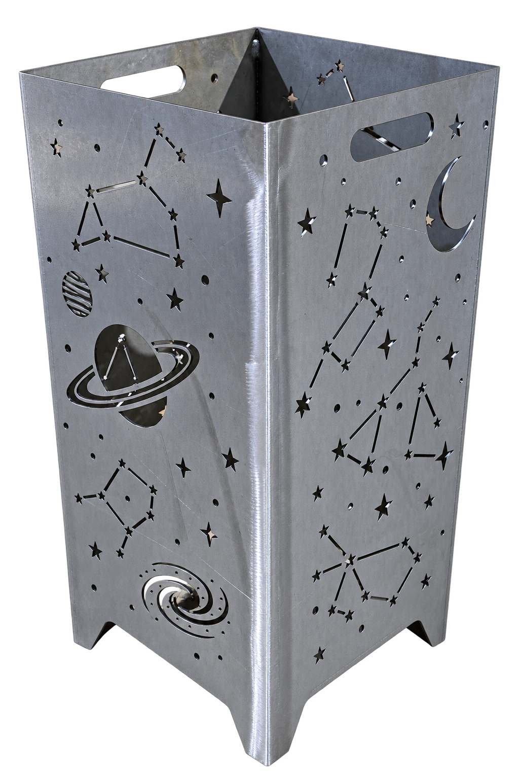 Feuerkorb Galaxy Planeten Sternenbilder 75cm mit Griffmulden
