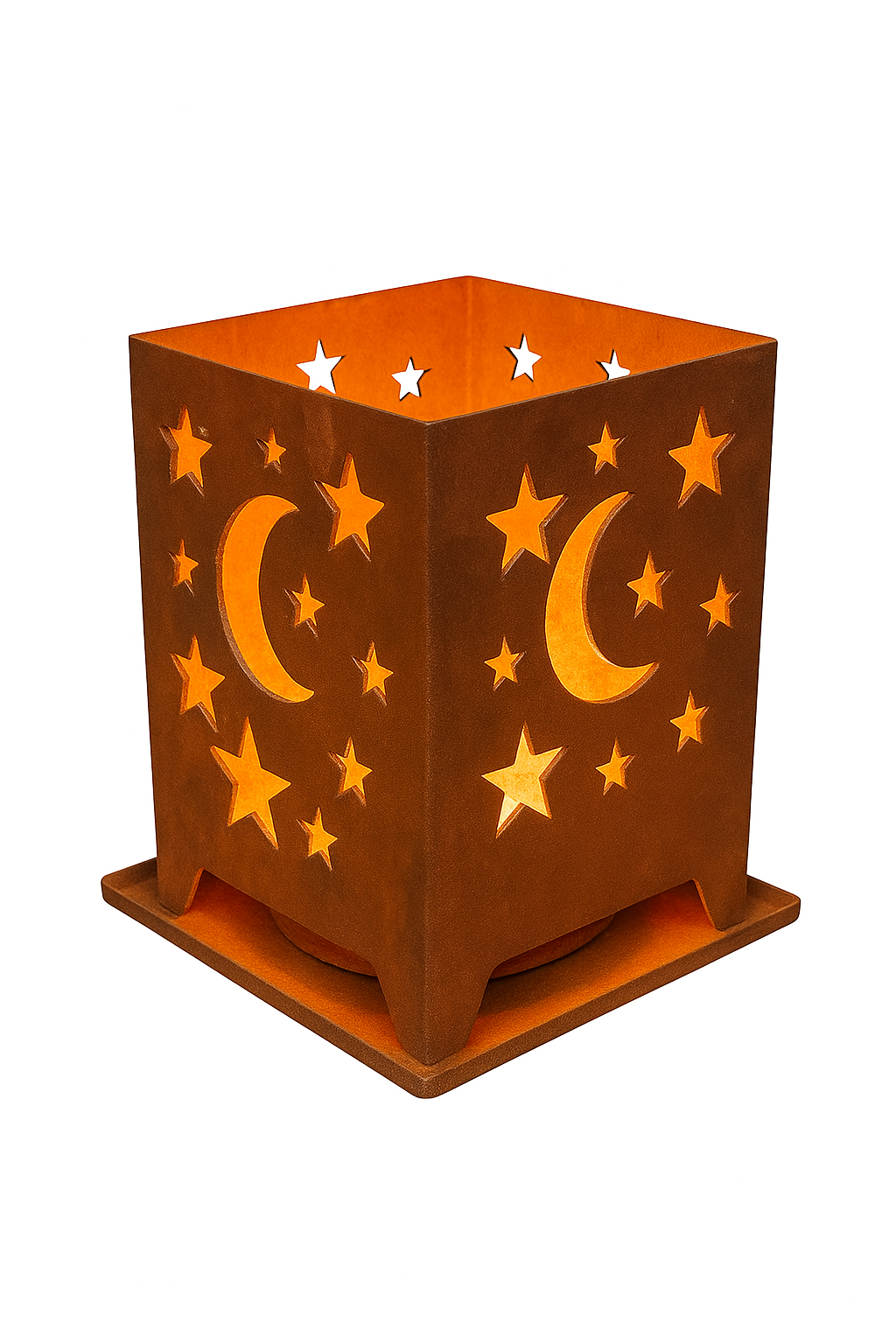 Mini - Feuerkorb Mond-Sterne inkl. Partylicht