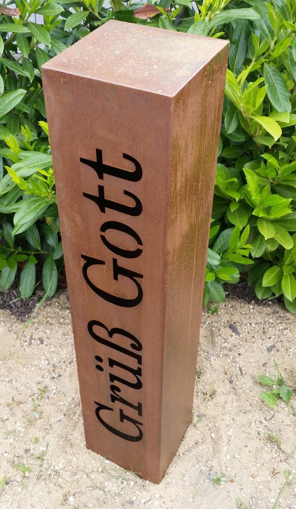 Gruess-Gott-Saeule-Edelrost-GlogerGVcJUAIHRK3yS Edelrostsäule Grüß gott senkrecht