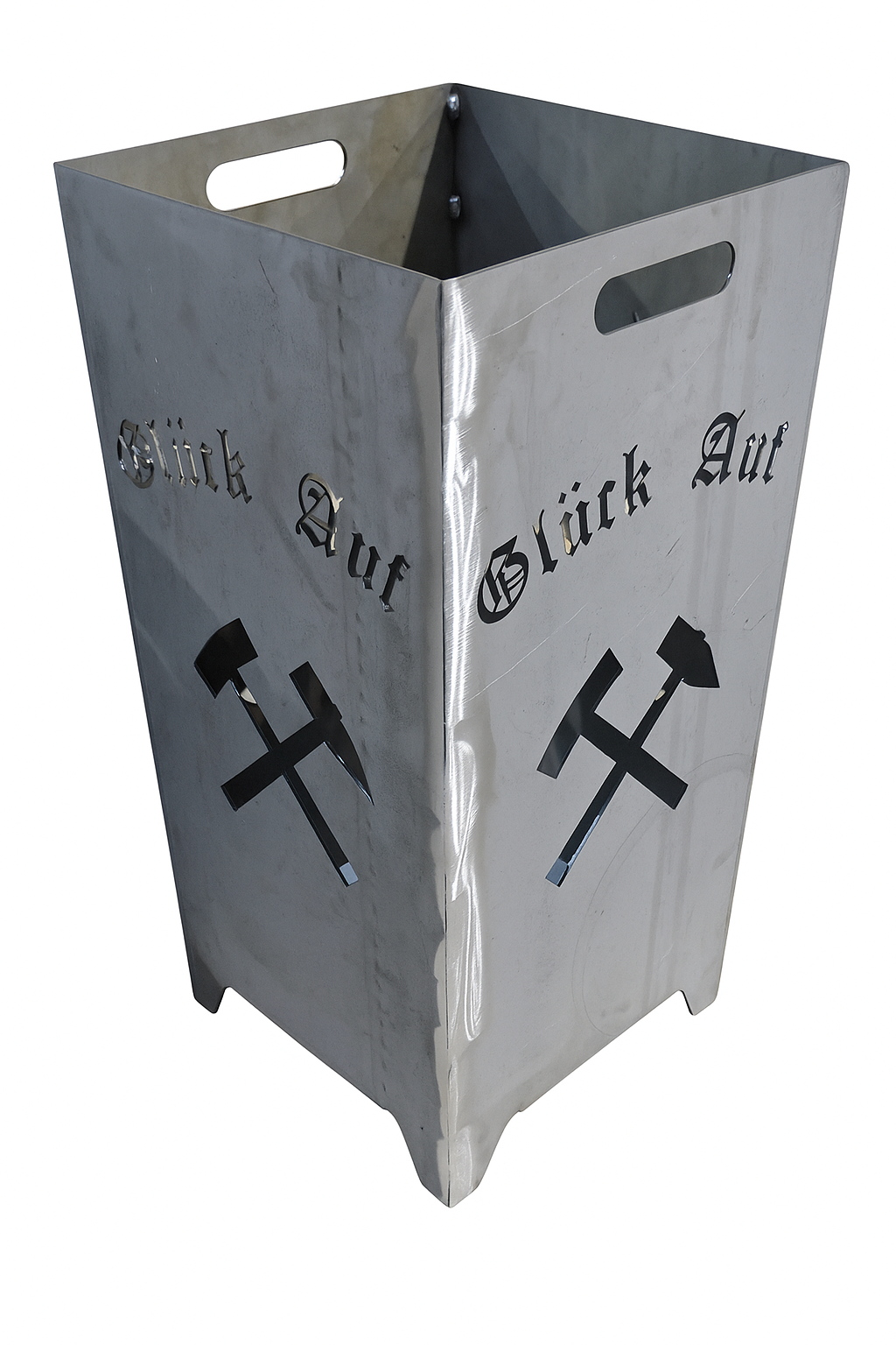 Feuerkorb Glück Auf mit Griffmulden 75cm