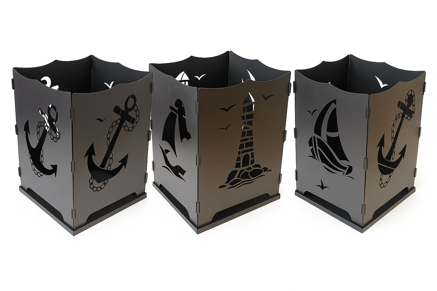 Feuerkorb Anker steckbar mit verschieden Motiven 50cm